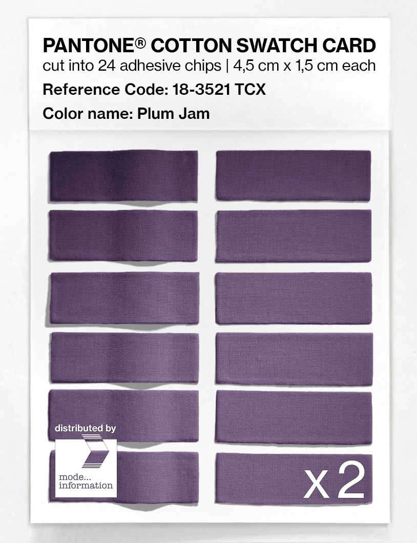 Product image 6 of the product “PANTONE® COTTON SWATCH CARD 18-3521 TCX Plum Jam ”