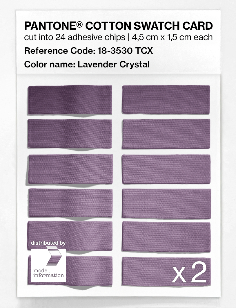 Product image 6 of the product “PANTONE® COTTON SWATCH CARD 18-3530 TCX Lavender Crystal ”
