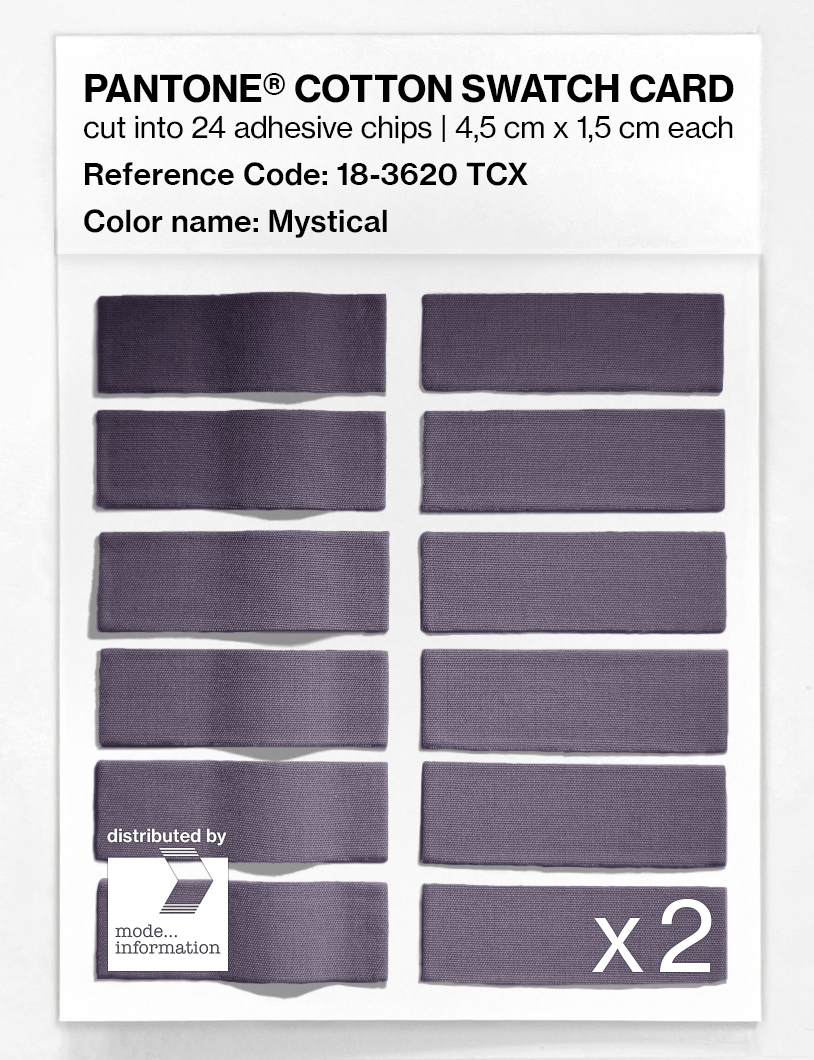 Product image 6 of the product “PANTONE® COTTON SWATCH CARD 18-3620 TCX Mystical ”