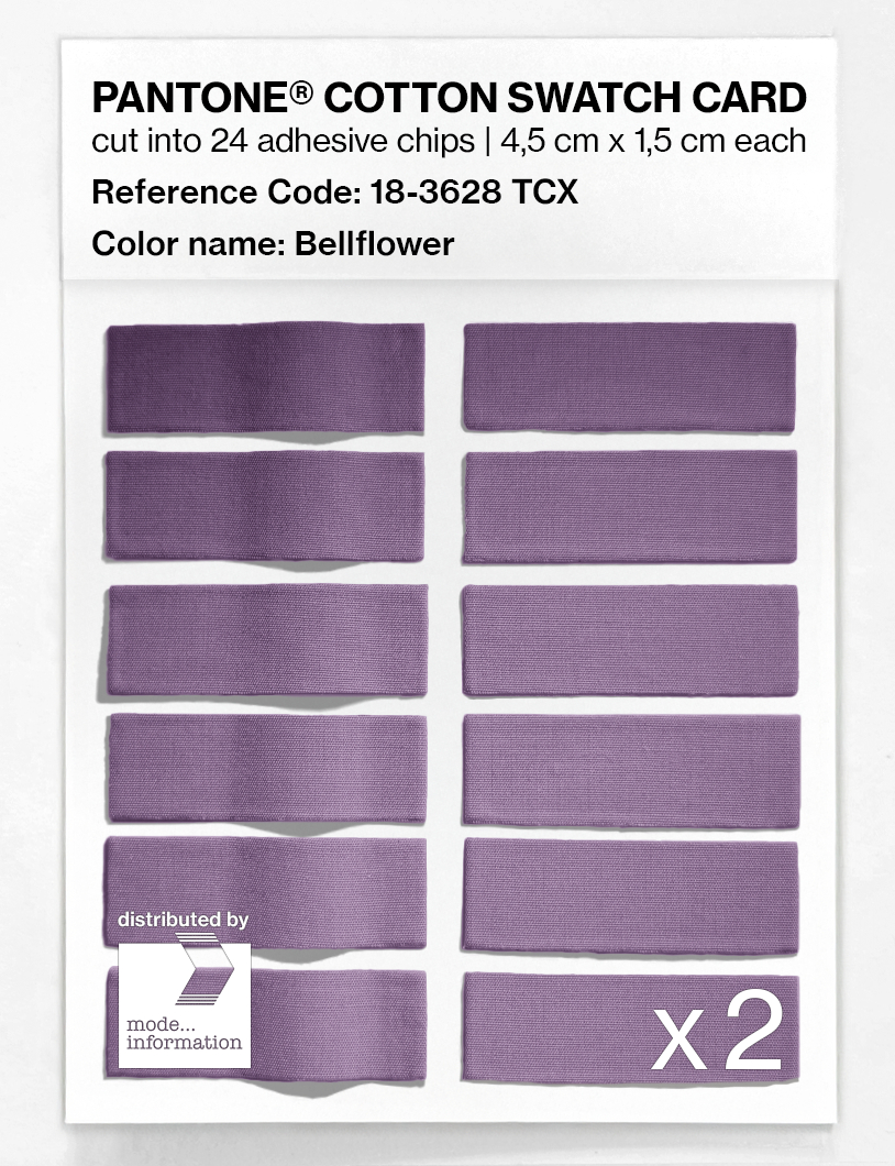 Product image 6 of the product “PANTONE® COTTON SWATCH CARD 18-3628 TCX Bellflower ”
