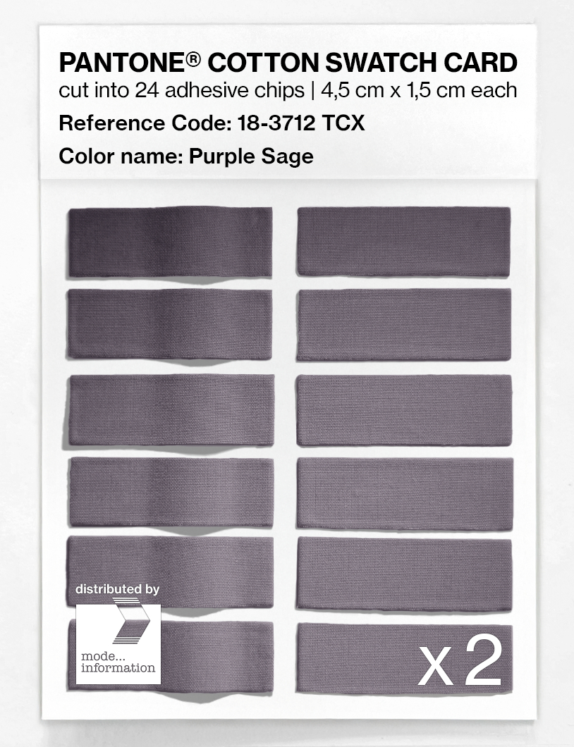 Product image 6 of the product “PANTONE® COTTON SWATCH CARD 18-3712 TCX Purple Sage ”