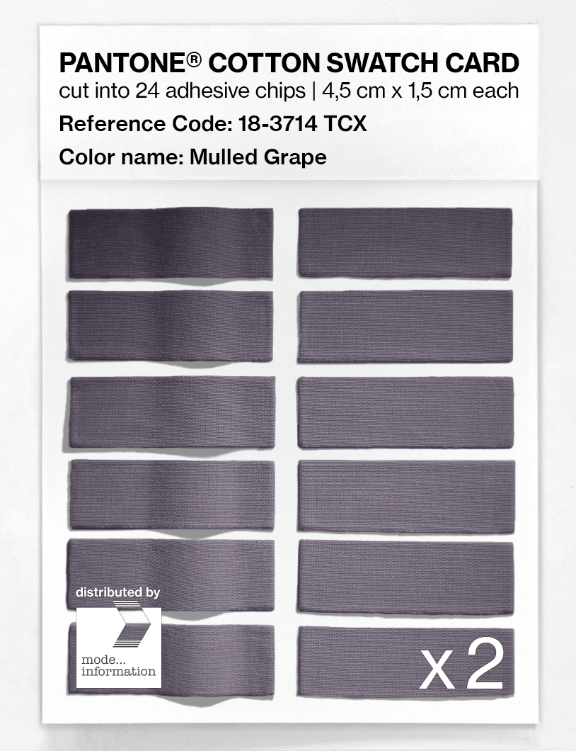 Product image 6 of the product “PANTONE® COTTON SWATCH CARD 18-3714 TCX Mulled Grape ”