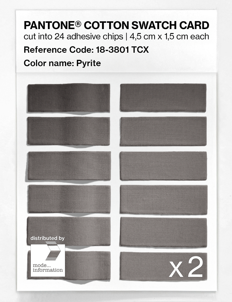Product image 6 of the product “PANTONE® COTTON SWATCH CARD 18-3801 TCX Pyrite ”