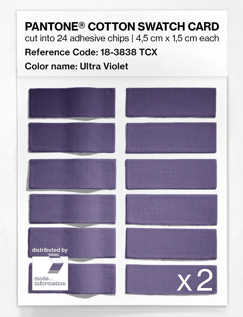 Product image 6 of the product “PANTONE® COTTON SWATCH CARD 18-3838 TCX Ultra Violet ”