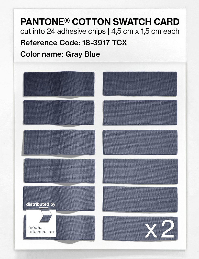 Product image 6 of the product “PANTONE® COTTON SWATCH CARD 18-3917 TCX Gray Blue ”