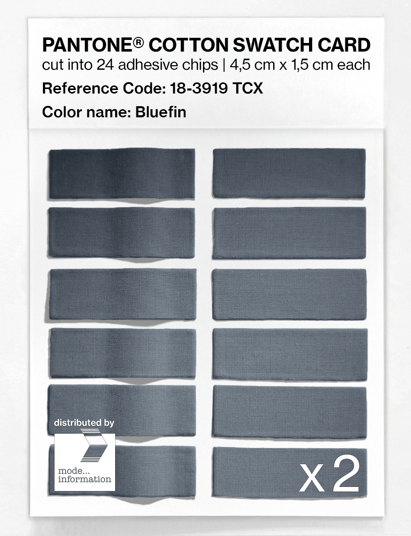 Product image 6 of the product “PANTONE® COTTON SWATCH CARD 18-3919 TCX Bluefin ”