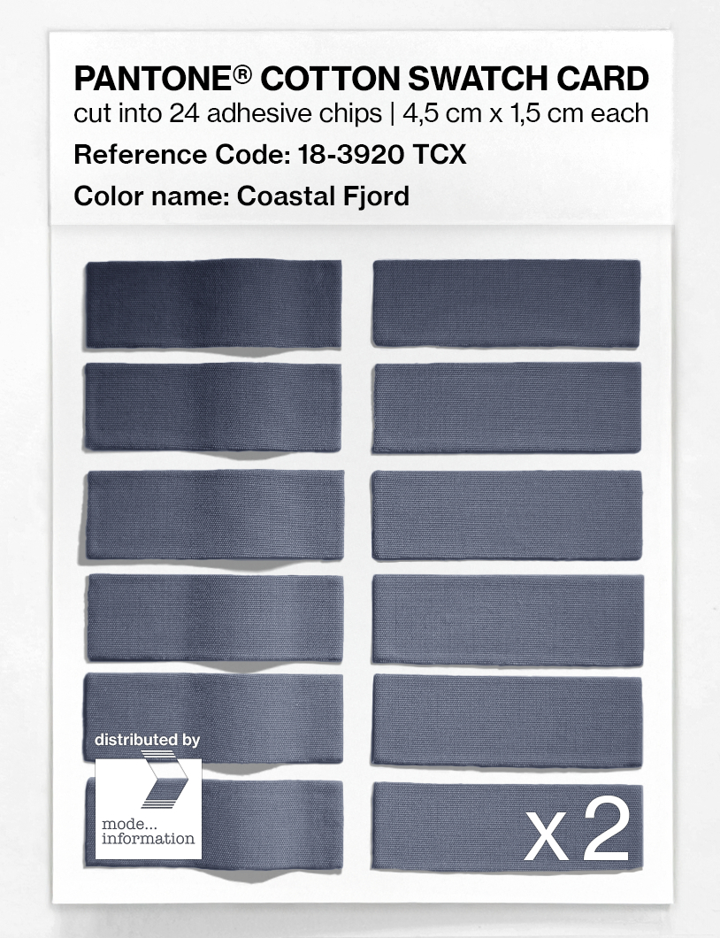 Product image 6 of the product “PANTONE® COTTON SWATCH CARD 18-3920 TCX Coastal Fjord ”