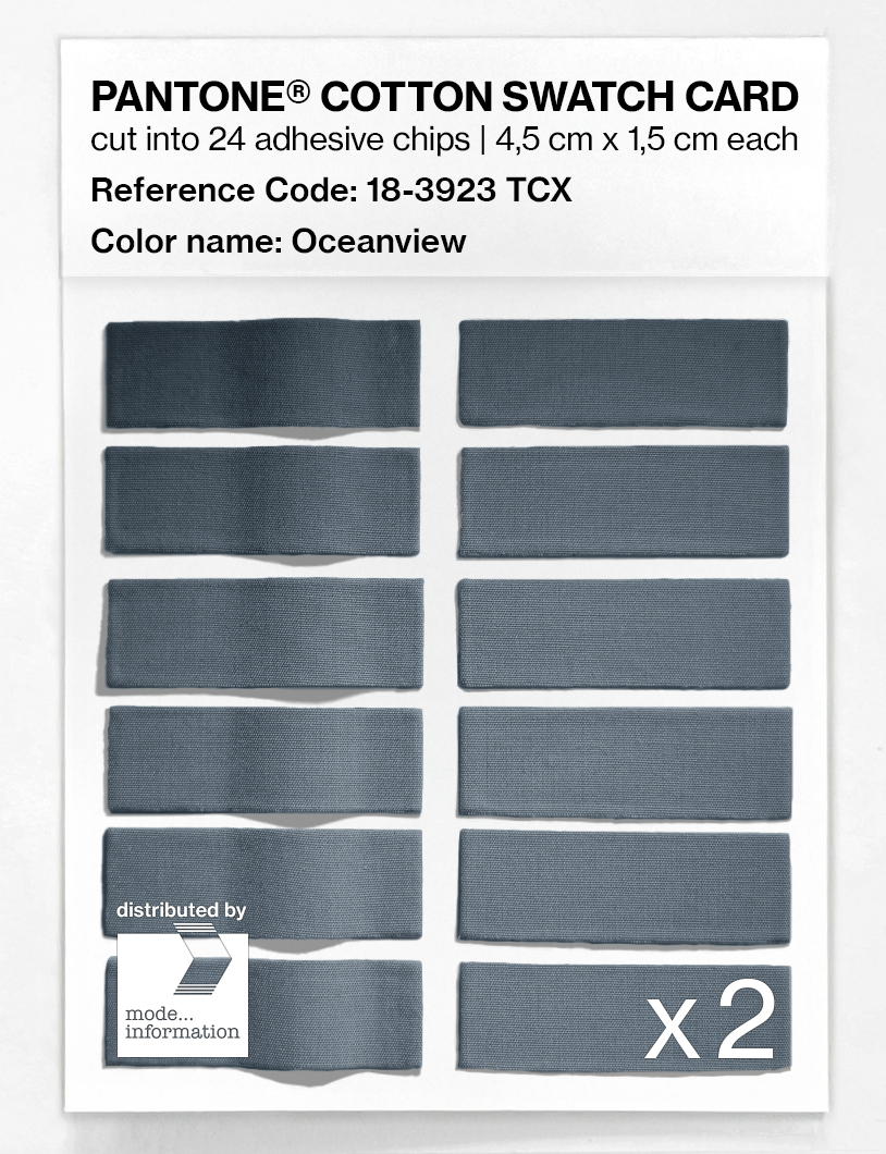 Product image 6 of the product “PANTONE® COTTON SWATCH CARD 18-3923 TCX Oceanview ”