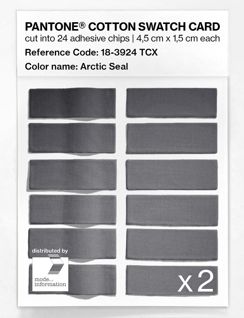 Product image 6 of the product “PANTONE® COTTON SWATCH CARD 18-3924 TCX Arctic Seal ”