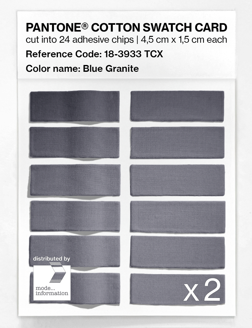 Product image 6 of the product “PANTONE® COTTON SWATCH CARD 18-3933 TCX Blue Granite ”