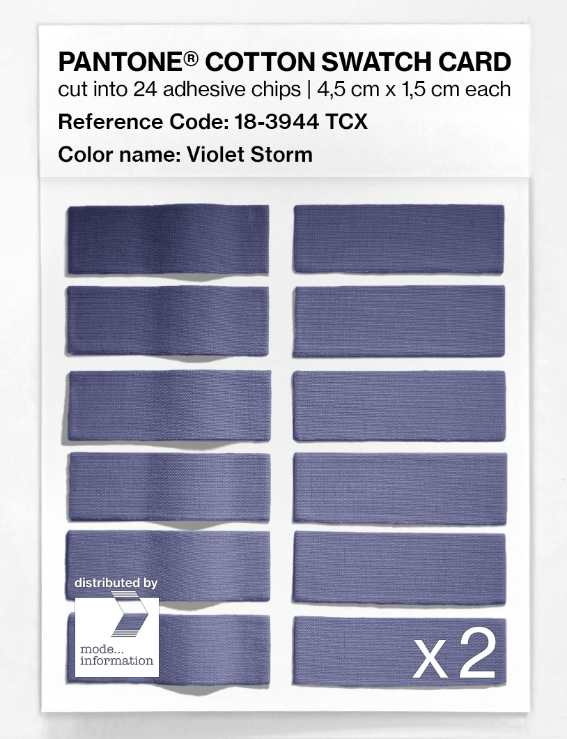 Product image 6 of the product “PANTONE® COTTON SWATCH CARD 18-3944 TCX Violet Storm ”