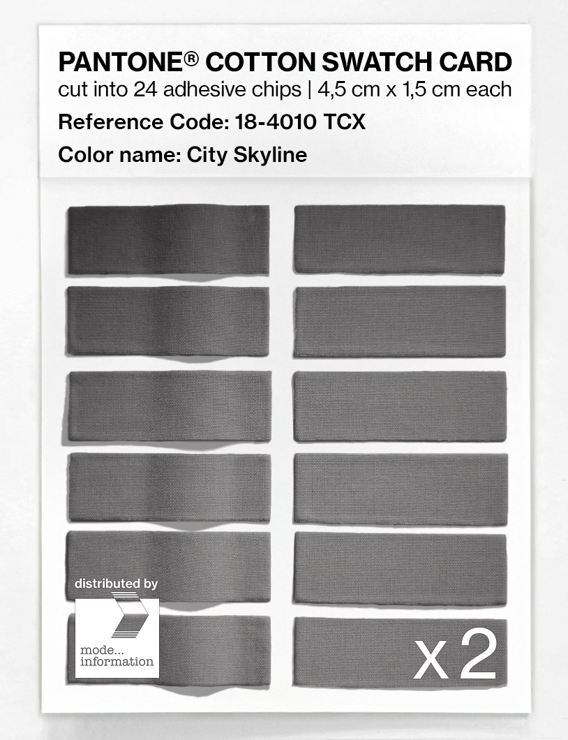 Product image 6 of the product “PANTONE® COTTON SWATCH CARD 18-4010 TCX City Skyline ”
