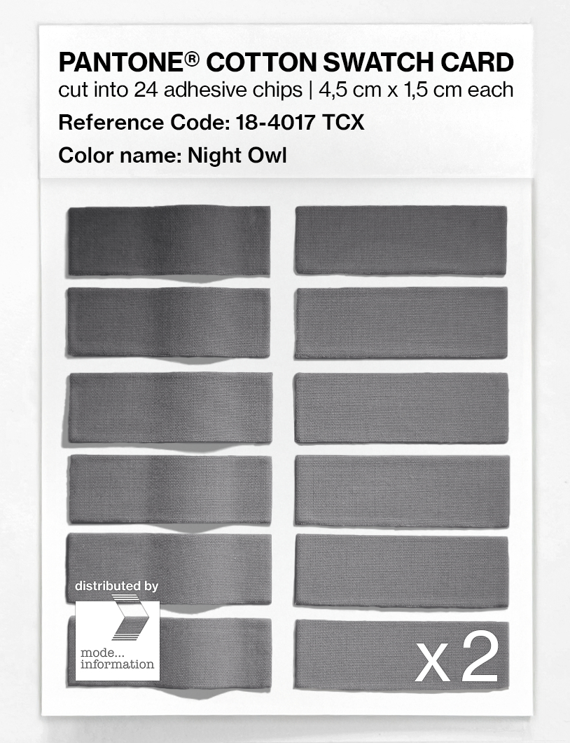 Product image 6 of the product “PANTONE® COTTON SWATCH CARD 18-4017 TCX Night Owl ”