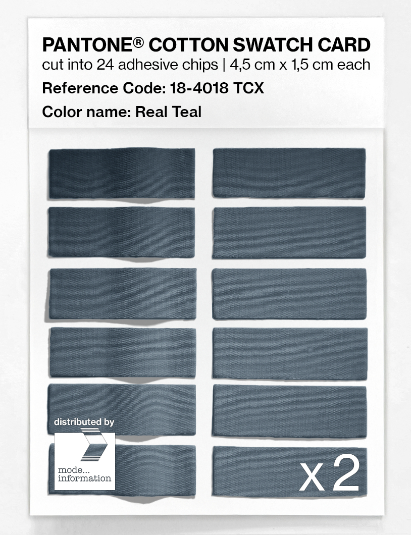Product image 6 of the product “PANTONE® COTTON SWATCH CARD 18-4018 TCX Real Teal ”