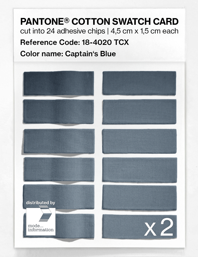 Artikelbild 6 des Artikels “PANTONE® COTTON SWATCH CARD 18-4020 TCX Captain's Blue “