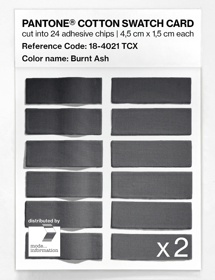 Product image 6 of the product “PANTONE® COTTON SWATCH CARD 18-4021 TCX Burnt Ash ”