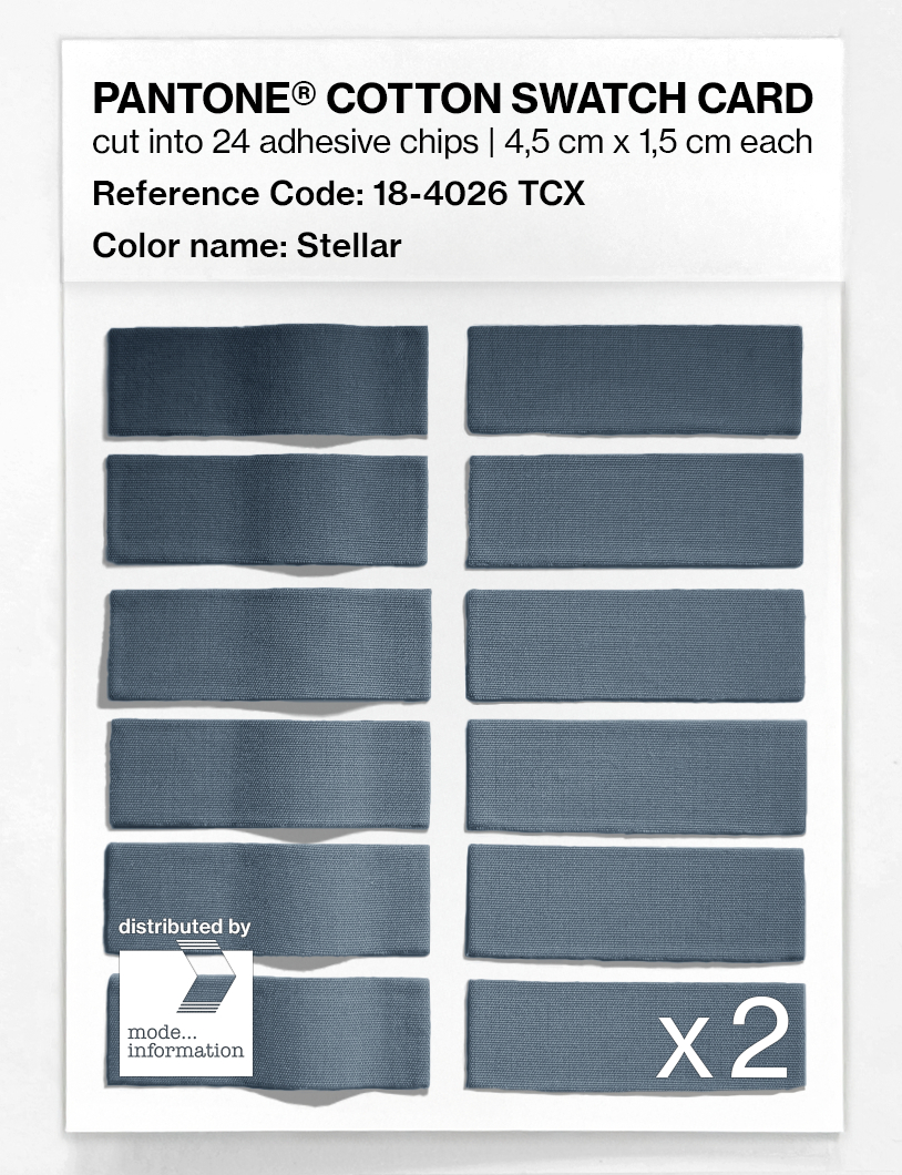 Product image 6 of the product “PANTONE® COTTON SWATCH CARD 18-4026 TCX Stellar ”