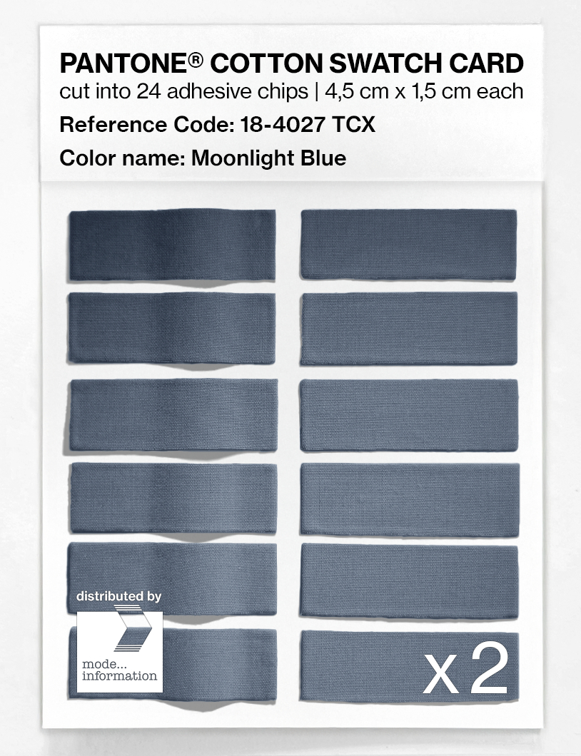 Artikelbild 6 des Artikels “PANTONE® COTTON SWATCH CARD 18-4027 TCX Moonlight Blue “