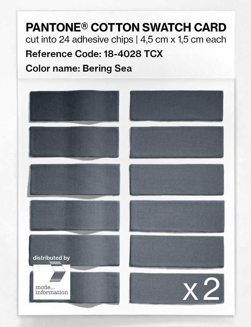 Product image 6 of the product “PANTONE® COTTON SWATCH CARD 18-4028 TCX Bering Sea ”