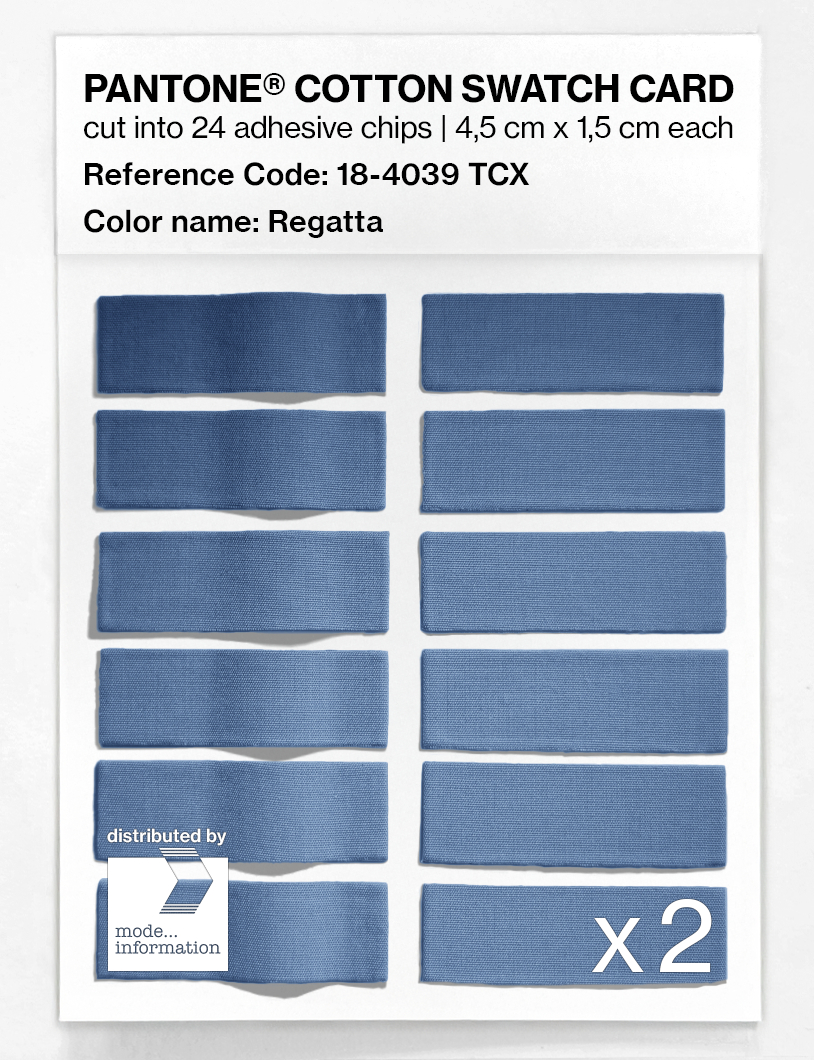 Product image 6 of the product “PANTONE® COTTON SWATCH CARD 18-4039 TCX Regatta ”