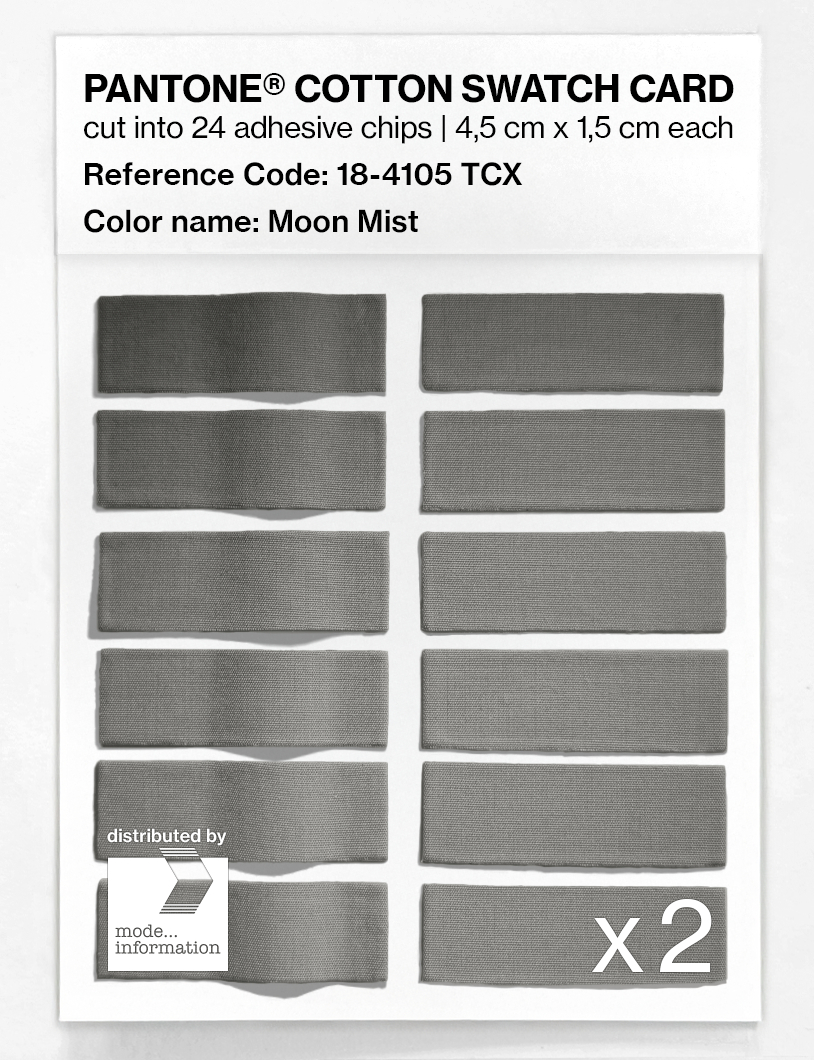 Product image 6 of the product “PANTONE® COTTON SWATCH CARD 18-4105 TCX Moon Mist ”