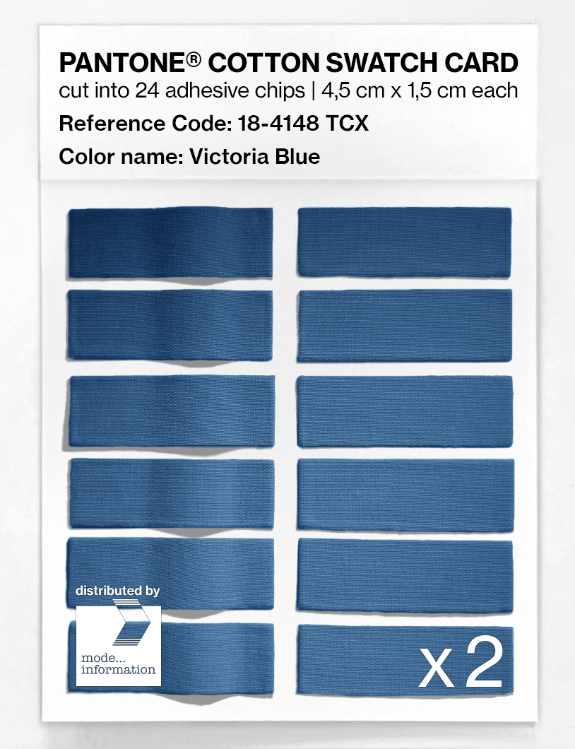 Artikelbild 6 des Artikels “PANTONE® COTTON SWATCH CARD 18-4148 TCX Victoria Blue “