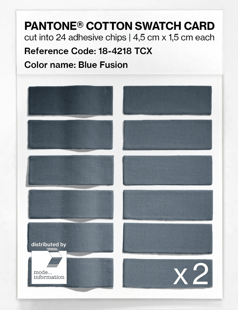 Product image 6 of the product “PANTONE® COTTON SWATCH CARD 18-4218 TCX Blue Fusion ”