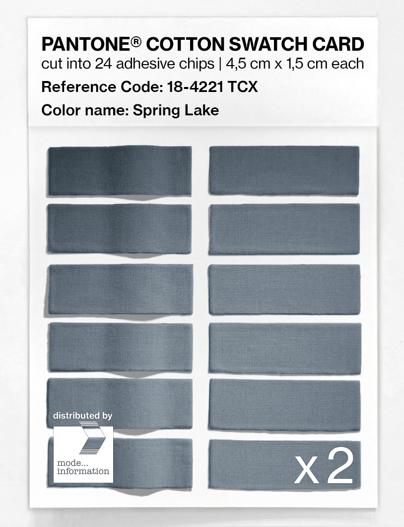 Product image 6 of the product “PANTONE® COTTON SWATCH CARD 18-4221 TCX Spring Lake ”