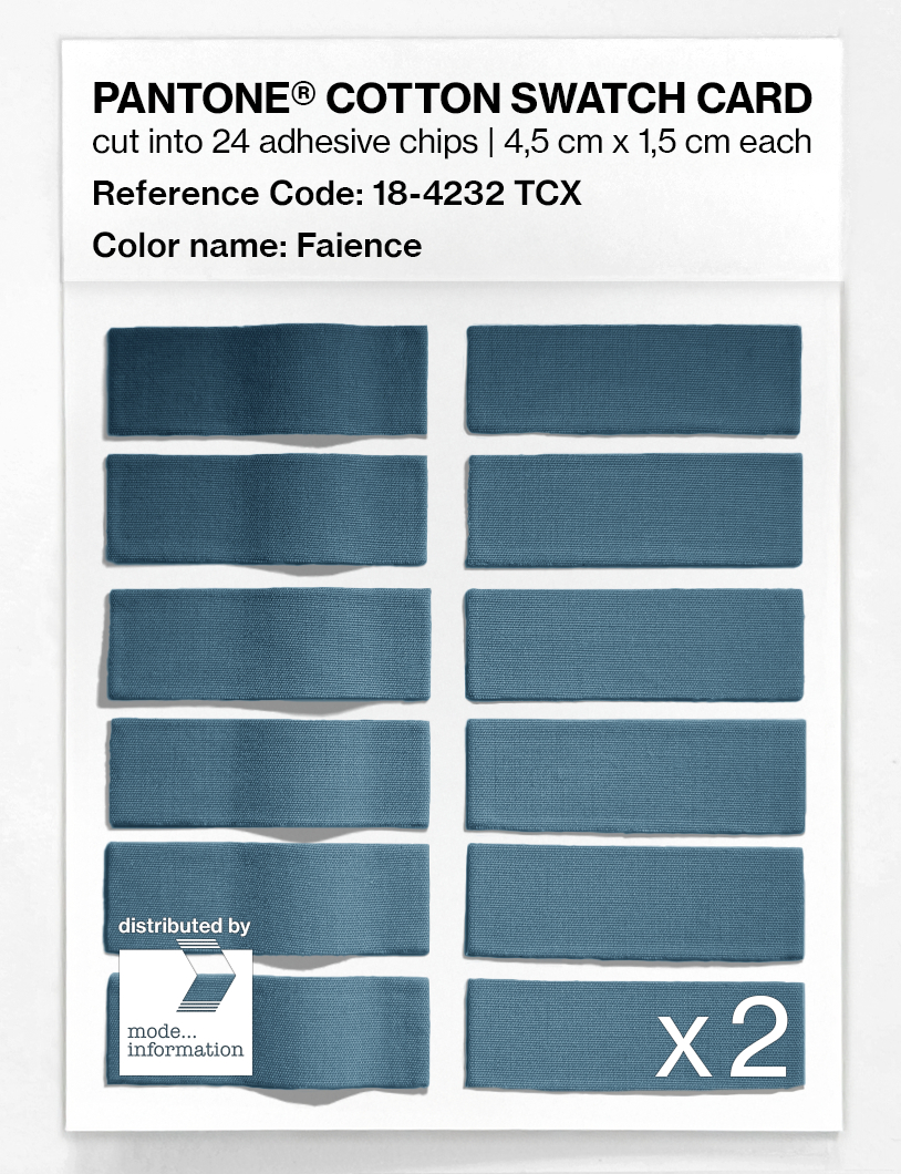 Product image 6 of the product “PANTONE® COTTON SWATCH CARD 18-4232 TCX Faience ”