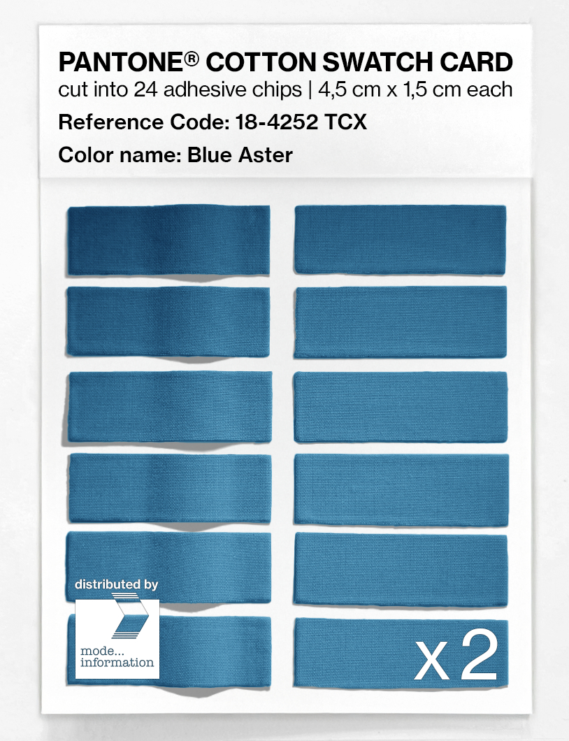 Product image 6 of the product “PANTONE® COTTON SWATCH CARD 18-4252 TCX Blue Aster ”