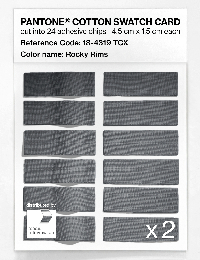 Product image 6 of the product “PANTONE® COTTON SWATCH CARD 18-4319 TCX Rocky Rims ”