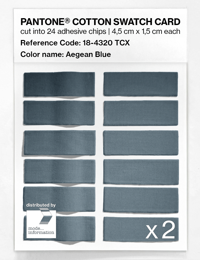 Product image 6 of the product “PANTONE® COTTON SWATCH CARD 18-4320 TCX Aegean Blue ”