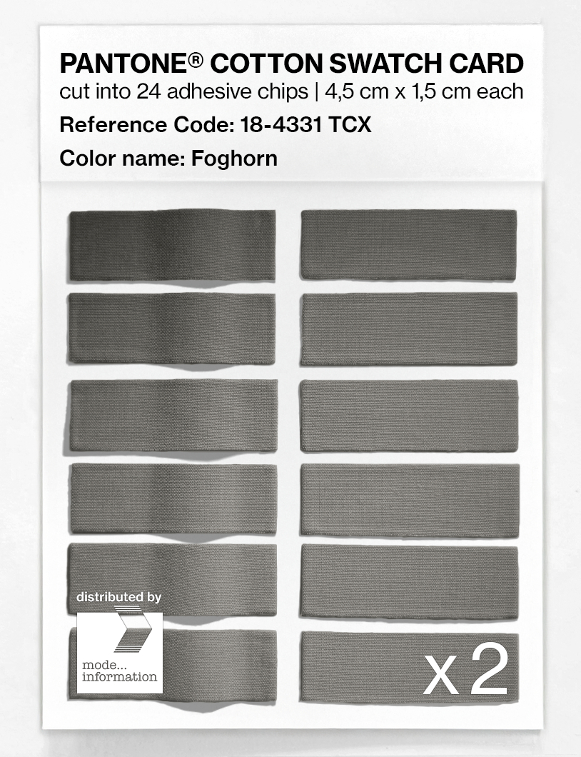Product image 6 of the product “PANTONE® COTTON SWATCH CARD 18-4331 TCX Foghorn ”