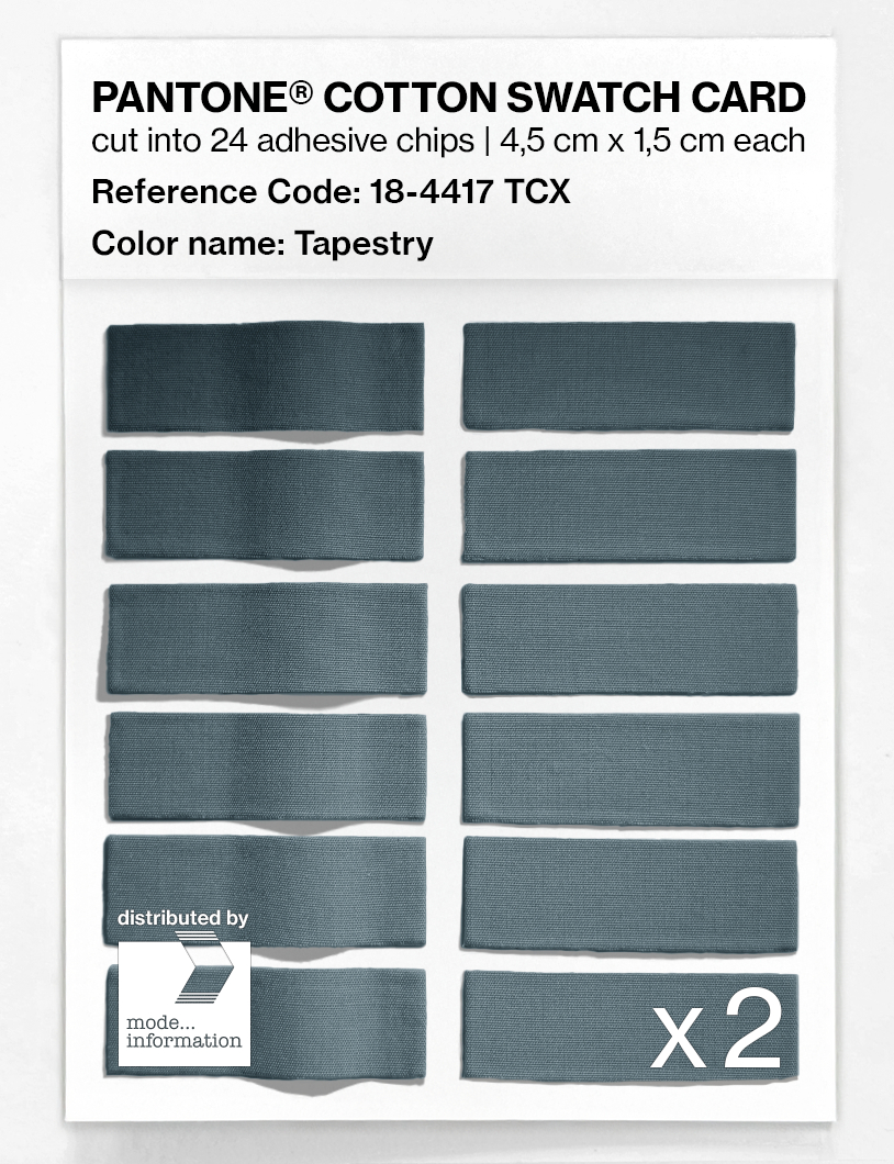 Product image 6 of the product “PANTONE® COTTON SWATCH CARD 18-4417 TCX Tapestry ”