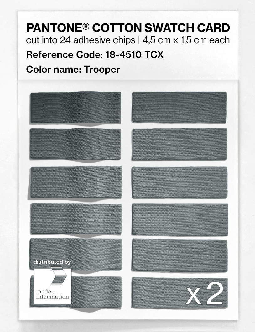 Product image 6 of the product “PANTONE® COTTON SWATCH CARD 18-4510 TCX Trooper ”