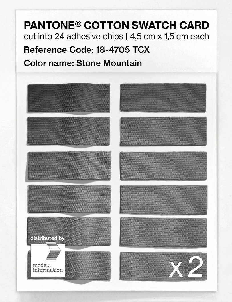 Product image 6 of the product “PANTONE® COTTON SWATCH CARD 18-4705 TCX Stone Mountain ”
