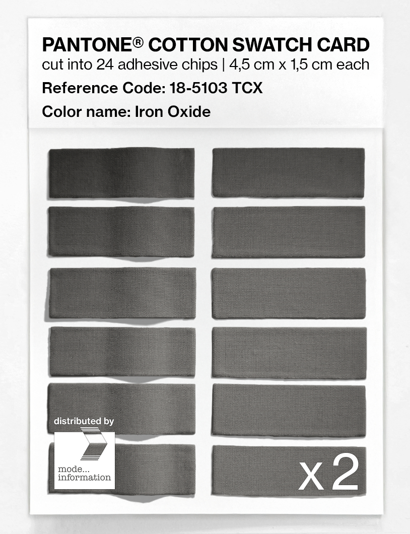 Product image 6 of the product “PANTONE® COTTON SWATCH CARD 18-5103 TCX Iron Oxide ”