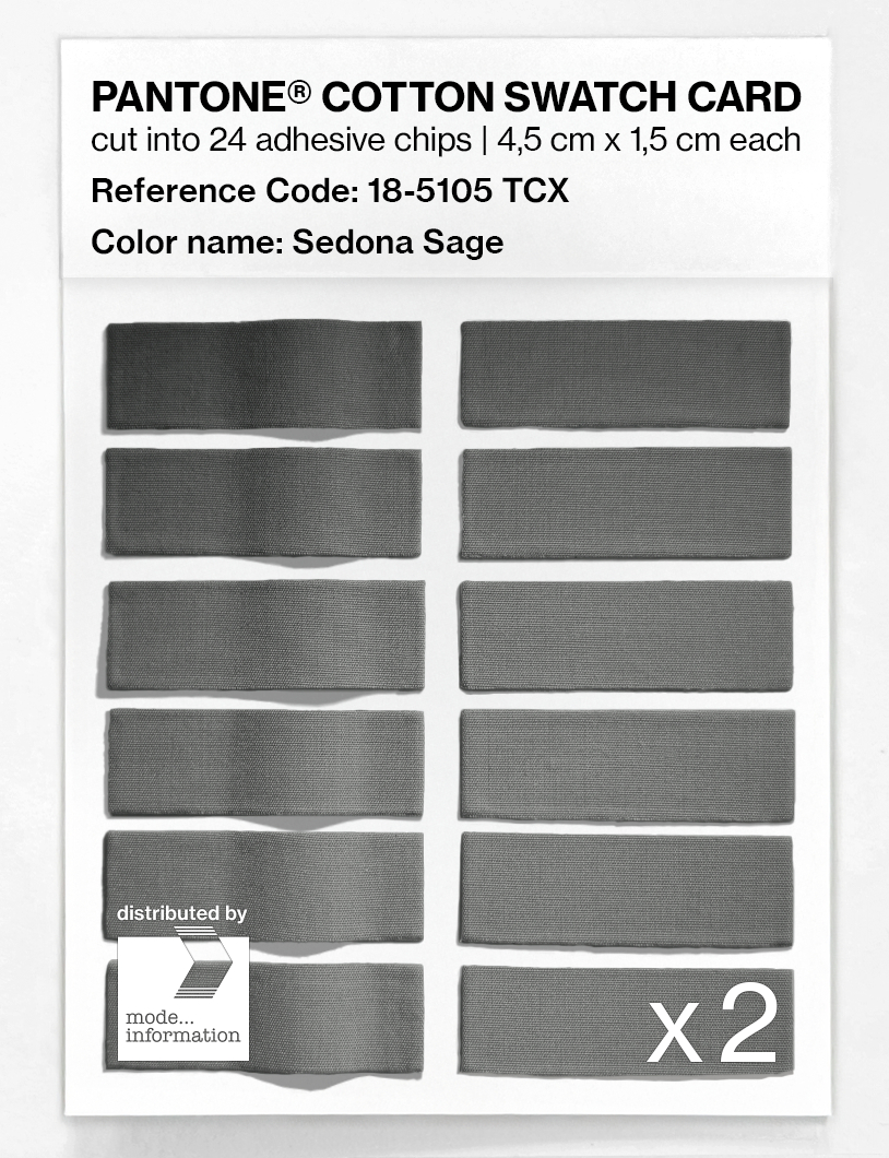Product image 6 of the product “PANTONE® COTTON SWATCH CARD 18-5105 TCX Sedona Sage ”