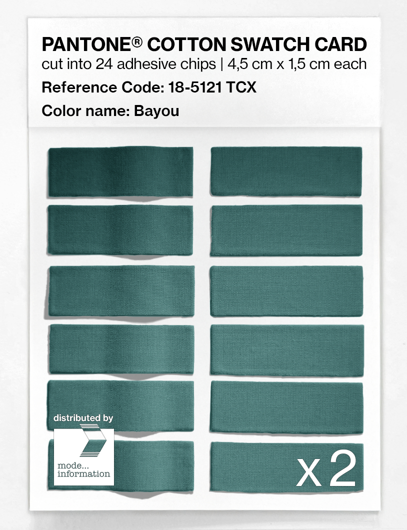 Product image 6 of the product “PANTONE® COTTON SWATCH CARD 18-5121 TCX Bayou ”