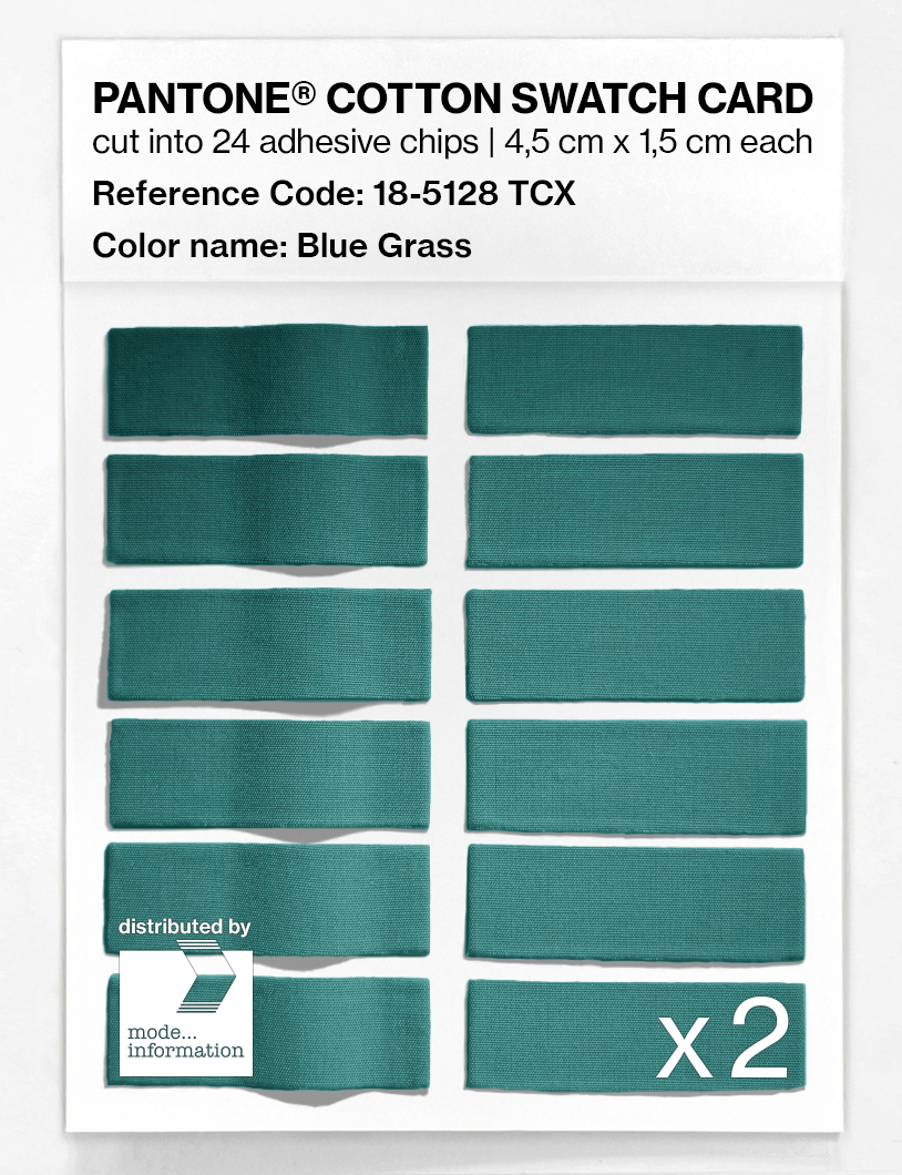 Product image 6 of the product “PANTONE® COTTON SWATCH CARD 18-5128 TCX Blue Grass ”