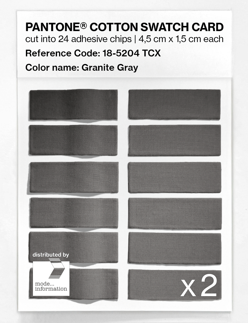 Artikelbild 6 des Artikels “PANTONE® COTTON SWATCH CARD 18-5204 TCX Granite Gray “