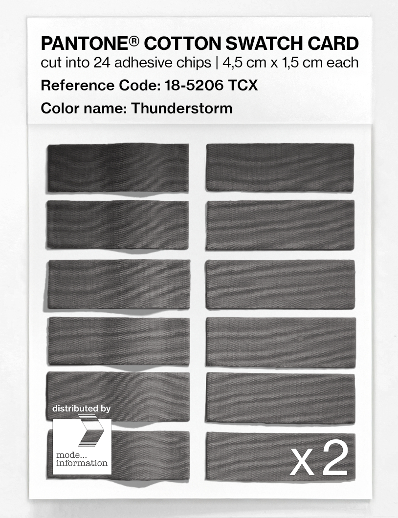 Product image 6 of the product “PANTONE® COTTON SWATCH CARD 18-5206 TCX Thunderstorm ”