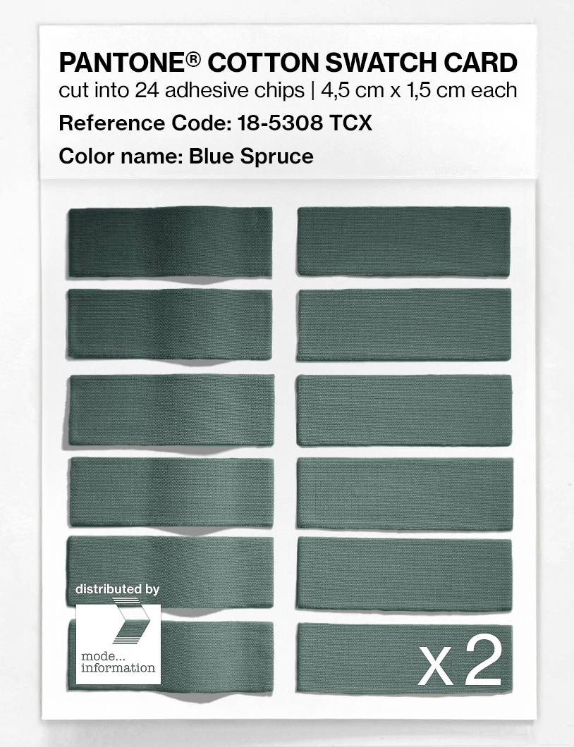 Product image 6 of the product “PANTONE® COTTON SWATCH CARD 18-5308 TCX Blue Spruce ”