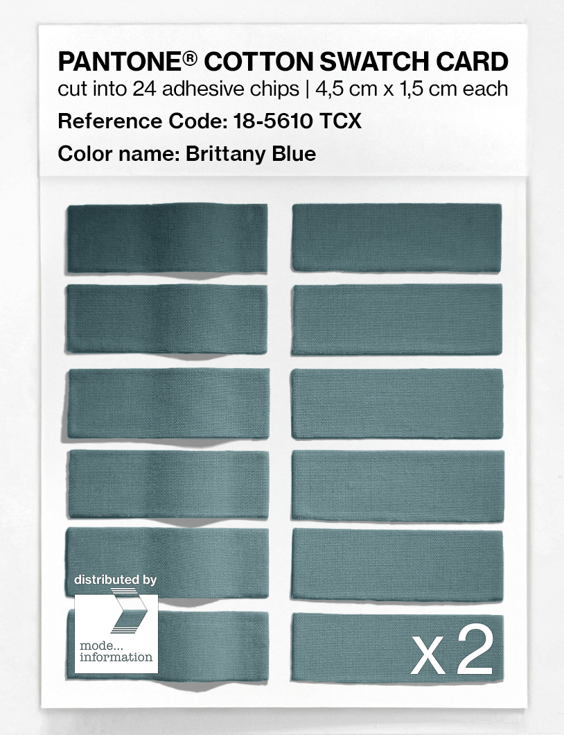 Product image 6 of the product “PANTONE® COTTON SWATCH CARD 18-5610 TCX Brittany Blue ”