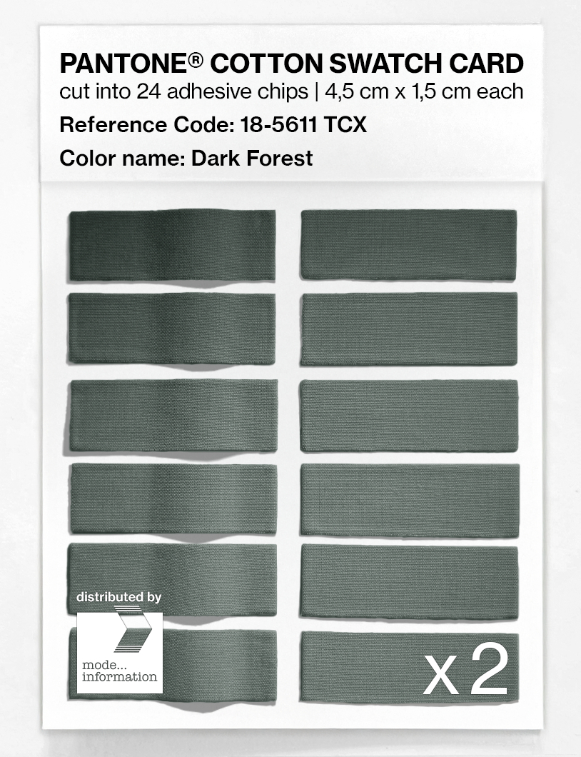Product image 6 of the product “PANTONE® COTTON SWATCH CARD 18-5611 TCX Dark Forest ”