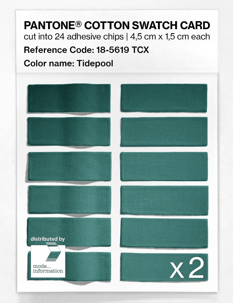 Product image 6 of the product “PANTONE® COTTON SWATCH CARD 18-5619 TCX Tidepool ”