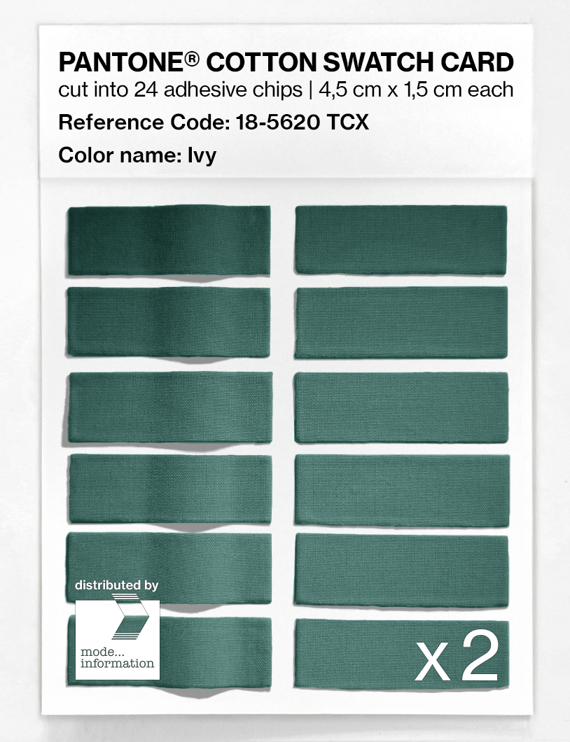 Product image 6 of the product “PANTONE® COTTON SWATCH CARD 18-5620 TCX Ivy ”