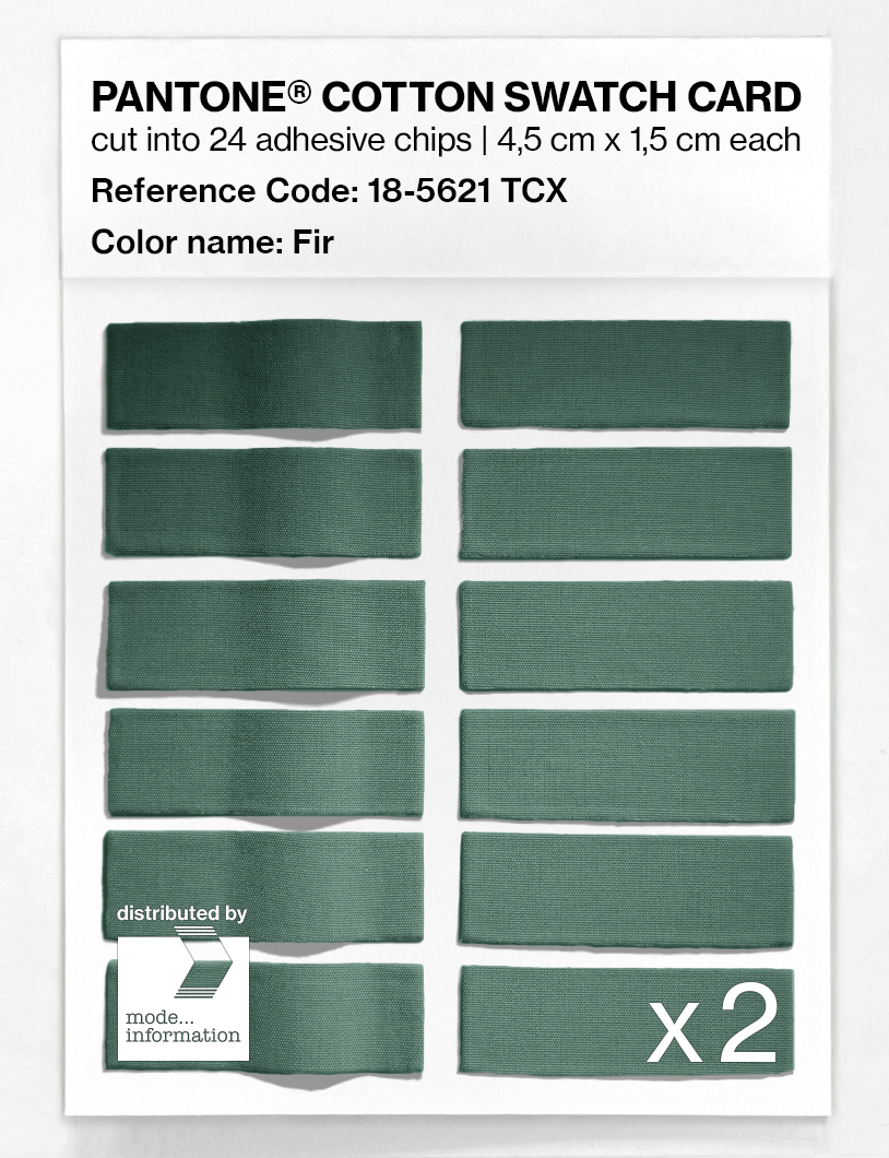 Product image 6 of the product “PANTONE® COTTON SWATCH CARD 18-5621 TCX Fir ”