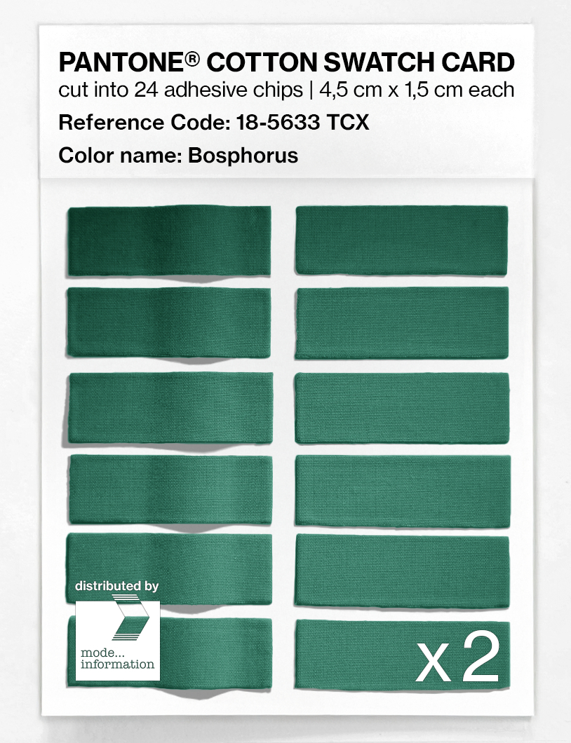 Product image 6 of the product “PANTONE® COTTON SWATCH CARD 18-5633 TCX Bosphorus ”