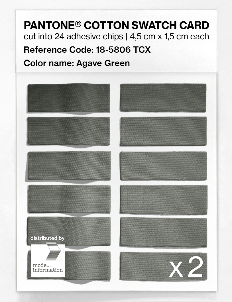Product image 6 of the product “PANTONE® COTTON SWATCH CARD 18-5806 TCX Agave Green ”